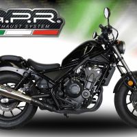 Escape compatible con Honda Cmx 500 Rebel 2021-2023, Powercone Evo, Escape legal, homologado, silenciador con db killer desmontable y tubo de conexión específico 