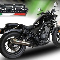 Escape compatible con Honda Cmx 500 Rebel 2021-2023, Powercone Evo, Escape legal, homologado, silenciador con db killer desmontable y tubo de conexión específico 