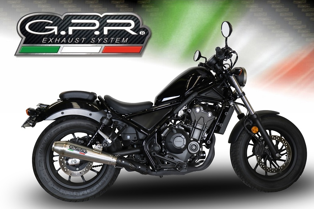 Escape compatible con Honda Cmx 500 Rebel 2017-2020, Ultracone, Escape legal, homologado, silenciador con db killer desmontable y tubo de conexión específico 