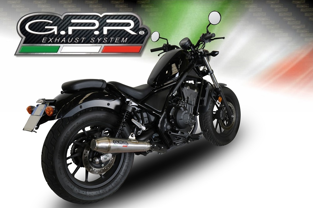 Escape compatible con Honda Cmx 500 Rebel 2017-2020, Ultracone, Escape legal, homologado, silenciador con db killer desmontable y tubo de conexión específico 