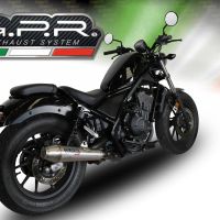 Escape compatible con Honda Cmx 500 Rebel 2017-2020, Ultracone, Escape legal, homologado, silenciador con db killer desmontable y tubo de conexión específico 