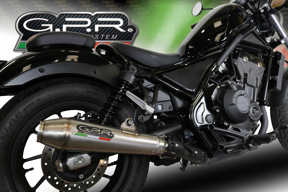 Escape compatible con Honda Cmx 500 Rebel 2017-2020, Ultracone, Escape legal, homologado, silenciador con db killer desmontable y tubo de conexión específico 