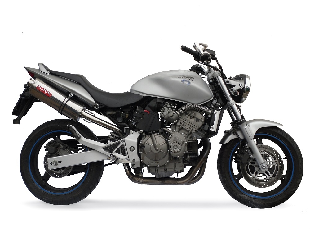 Escape compatible con Honda Hornet Cb 600 F 2003-2006, Trioval, Escape legal, homologado, silenciador con catalizador, db killer desmontable y tubo de conexión específico 