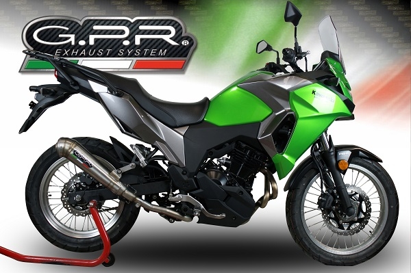 Escape compatible con Kawasaki Versys-X 300 2022-2023, Powercone Evo, Escape legal, homologado, silenciador con catalizador, db killer desmontable y tubo de conexión específico 