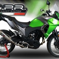 Escape compatible con Kawasaki Versys-X 300 2022-2023, Powercone Evo, Escape legal, homologado, silenciador con catalizador, db killer desmontable y tubo de conexión específico 