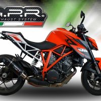 Escape compatible con Ktm Super Duke 1290 GT 2022-2024, Furore Evo4 Nero, Escape legal, homologado, silenciador con db killer desmontable y tubo de conexión específico 