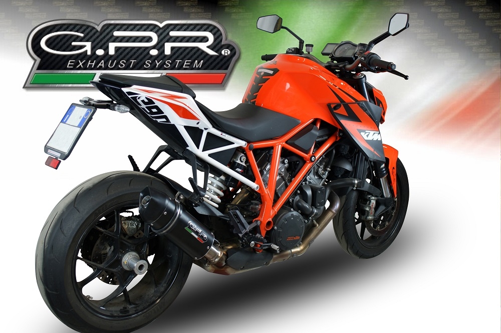 Escape compatible con Ktm Super Duke 1290 GT 2022-2024, Furore Evo4 Nero, Escape legal, homologado, silenciador con db killer desmontable y tubo de conexión específico 