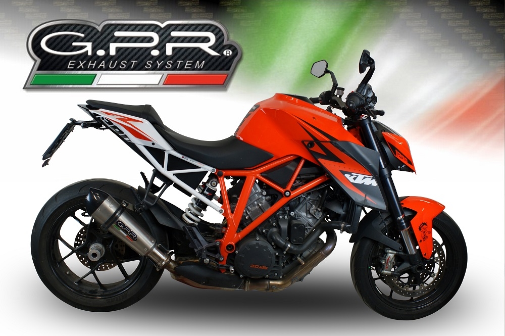 GPR escape compatible con  Ktm Super Duke 1290 R  2017-2019, New Grand Prix Evo Titanium, Escape legal, homologado, silenciador con db killer desmontable y tubo de conexión específico 