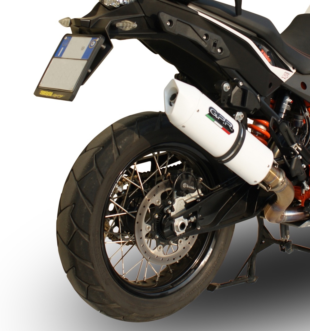 Escape compatible con Ktm Lc 8 Adventure 1190 2013-2016, Albus Ceramic, Escape legal, homologado, silenciador con db killer desmontable y tubo de conexión específico 