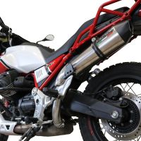 GPR escape compatible con  Moto Guzzi V85 TT 2019-2020, New Grand Prix Evo Titanium, Escape racing, silenciador con tubo de conexion, articulo sin homologacion 