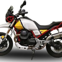 Escape compatible con Moto Guzzi V85 TT 2019-2020, Trioval, Escape legal, homologado, silenciador con db killer desmontable y tubo de conexión específico 