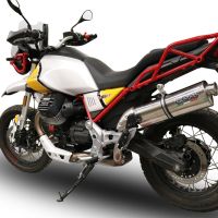 Escape compatible con Moto Guzzi V85 TT 2019-2020, Trioval, Escape legal, homologado, silenciador con db killer desmontable y tubo de conexión específico 