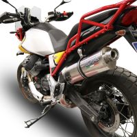 Escape compatible con Moto Guzzi V85 TT 2019-2020, Trioval, Escape legal, homologado, silenciador con db killer desmontable y tubo de conexión específico 