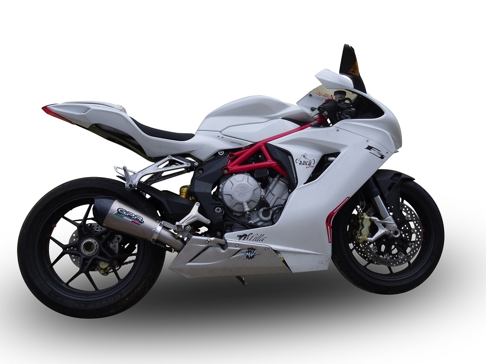 GPR escape compatible con  Mv Agusta F3 675 2012-2016, New Grand Prix Evo Titanium, Escape legal, homologado, silenciador con db killer desmontable y tubo de conexión específico 