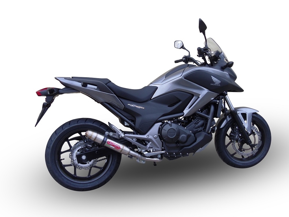 Escape compatible con Honda Nc 700 X - S Dct 2012-2018, Deeptone Inox, Escape legal, homologado, silenciador con db killer desmontable y tubo de conexión específico 