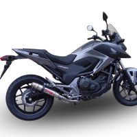 Escape compatible con Honda Nc 700 X - S Dct 2012-2018, Deeptone Inox, Escape legal, homologado, silenciador con db killer desmontable y tubo de conexión específico 