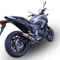 Escape compatible con Honda Nc 700 X - S Dct 2012-2018, Deeptone Inox, Escape legal, homologado, silenciador con db killer desmontable y tubo de conexión específico 