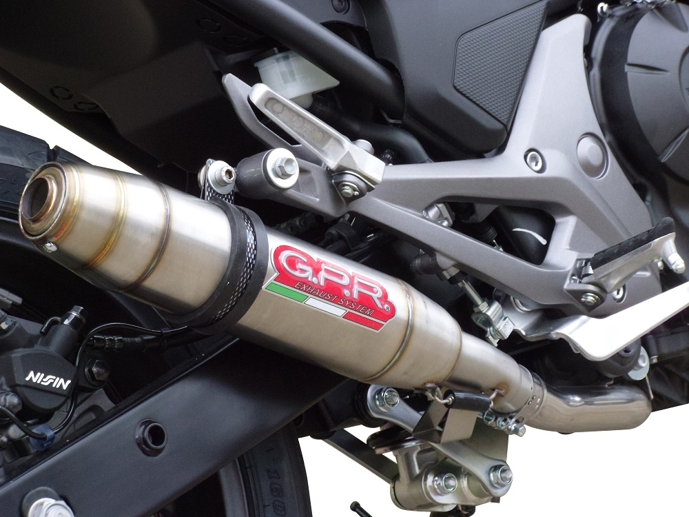 Escape compatible con Honda Nc 700 X - S Dct 2012-2018, Deeptone Inox, Escape legal, homologado, silenciador con db killer desmontable y tubo de conexión específico 