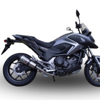GPR escape compatible con  Honda Nc 700 X - S Dct  2012-2018, New Grand Prix Evo Titanium, Escape legal, homologado, silenciador con db killer desmontable y tubo de conexión específico 