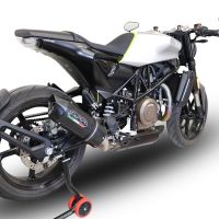 Escape compatible con Husqvarna Svartpilen 701 2018-2020, Furore Evo4 Nero, Escape legal, homologado, silenciador con db killer desmontable y tubo de conexión específico 