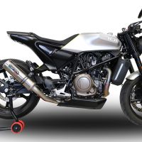 Escape compatible con Husqvarna Svartpilen 701 2018-2020, M3 Inox , Escape legal, homologado, silenciador con db killer desmontable y tubo de conexión específico 