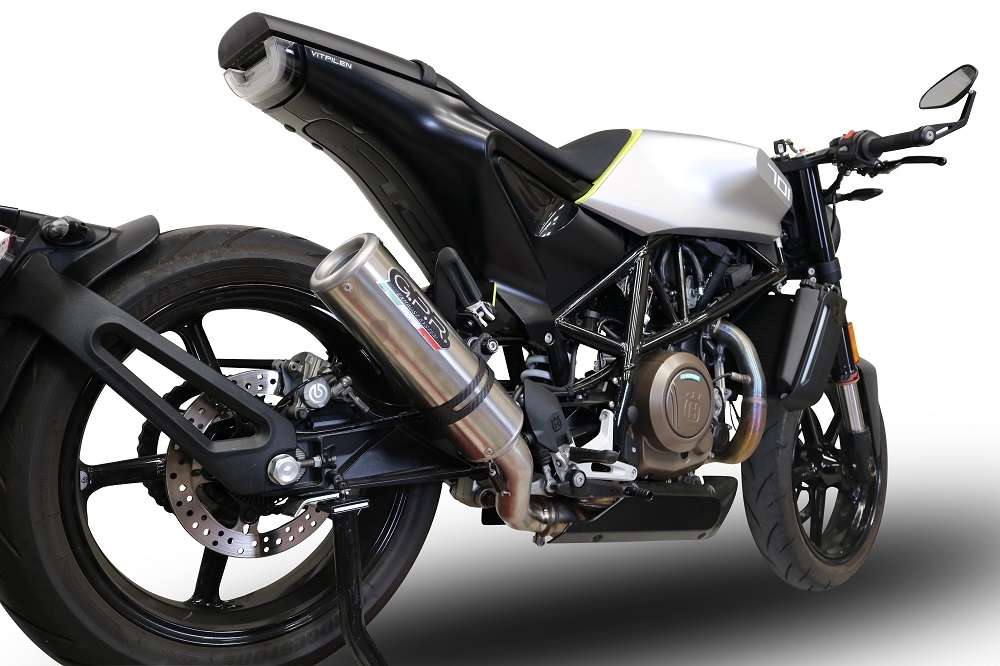 Escape compatible con Husqvarna Svartpilen 701 2018-2020, M3 Inox , Escape legal, homologado, silenciador con db killer desmontable y tubo de conexión específico 