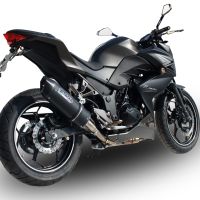 Escape compatible con Kawasaki Z 300 2014-2017, Furore Nero, Escape legal, homologado, silenciador con db killer desmontable y tubo de conexión específico 