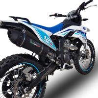Escape compatible con F.B. Mondial Smx 125 Enduro 2021-2023, Furore Evo4 Nero, Escape homologado, legal, con db killer extraíble, tubo de conexión y catalizador 