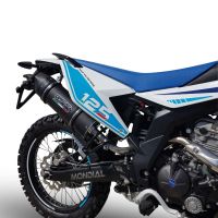 Escape compatible con F.B. Mondial Smx 125 Enduro 2021-2023, Furore Evo4 Nero, Escape homologado, legal, con db killer extraíble, tubo de conexión y catalizador 