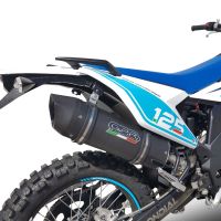 Escape compatible con Malaguti Dune 125 2019-2020, Furore Evo4 Nero, Escape homologado, legal, con db killer extraíble, tubo de conexión y catalizador 