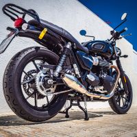 Escape compatible con Triumph Street Twin 900 2020-2021, Vintacone, Par de terminales de escape homologados, con db killer extraíbles y tubos de conexión específicos 