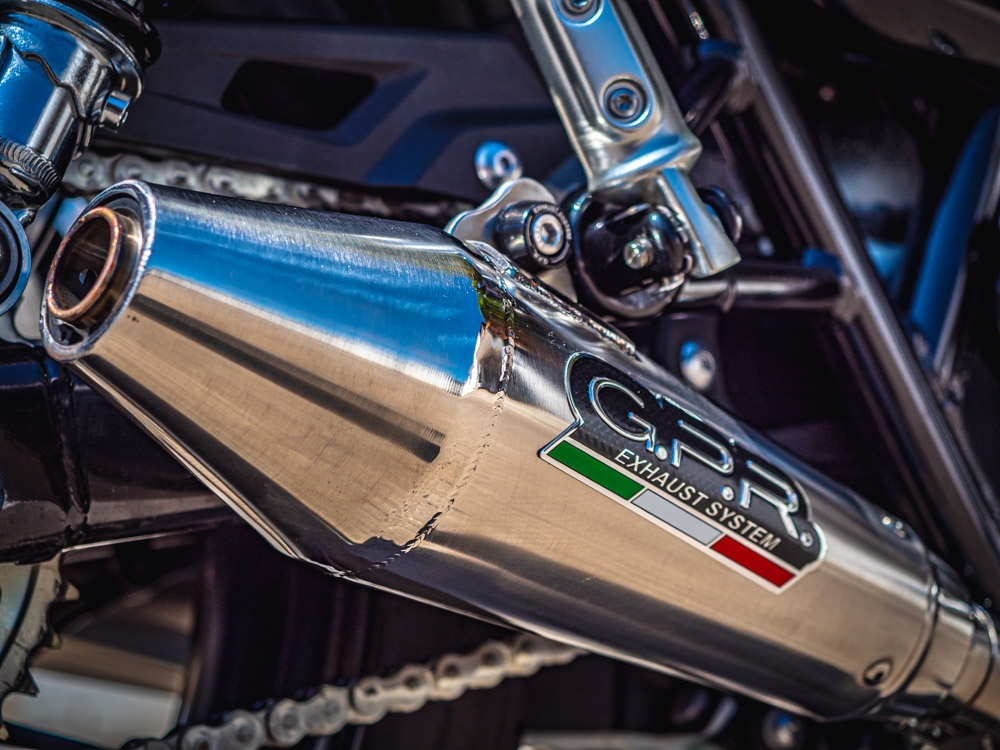 Escape compatible con Triumph Street Twin 900 2020-2021, Vintacone, Par de terminales de escape homologados, con db killer extraíbles y tubos de conexión específicos 