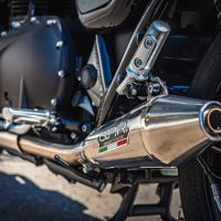 Escape compatible con Triumph Street Twin 900 2020-2021, Vintacone, Par de terminales de escape homologados, con db killer extraíbles y tubos de conexión específicos 