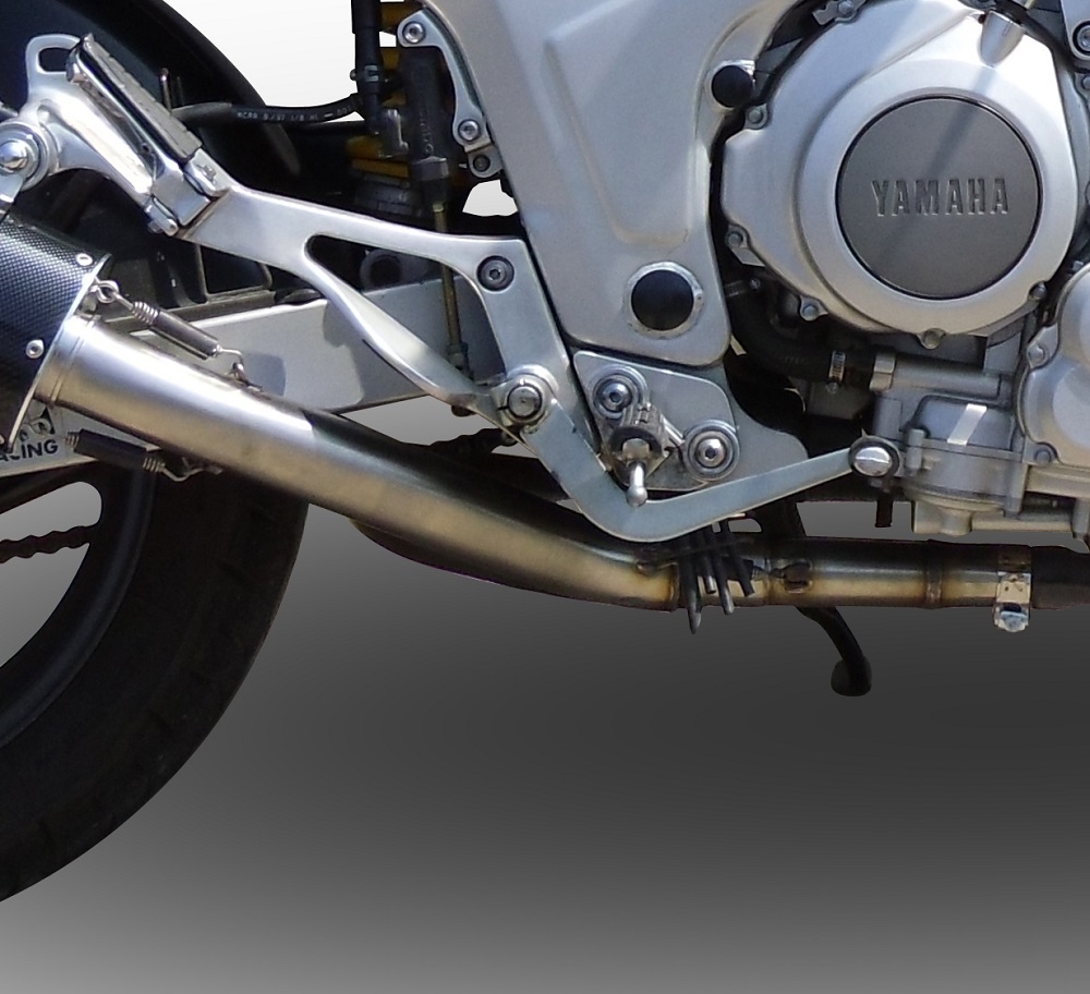 Escape compatible con Yamaha Tdm 850 1991-2001, Satinox , Par de terminales de escape homologados, con db killer extraíbles y tubos de conexión específicos 
