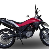 Escape compatible con Husqvarna TERRA - STRADA TR 650 2013-2015, Furore Nero, Par de terminales de escape homologados, con db killer extraíbles y tubos de conexión específicos 