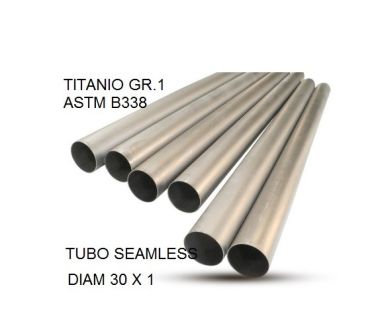 Escape compatible con Cafè Racer Cafè Racer 1-, Tubo titanio seamless D. 30mm X 1mm L.1000mm, 
