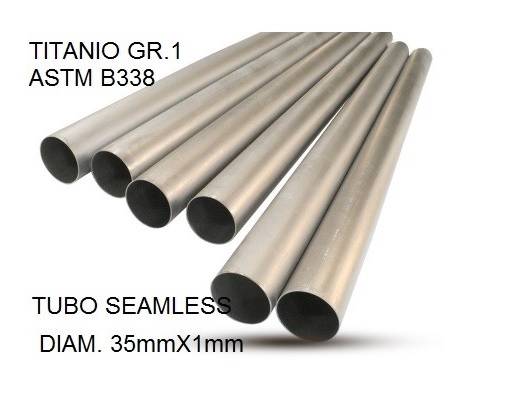 Escape compatible con Cafè Racer Cafè Racer 1-, Tubo titanio seamless D. 35mm X 1mm L.1000mm, 