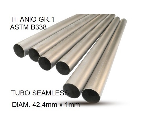 Escape compatible con Cafè Racer Cafè Racer 1-, Tubo titanio seamless D. 42,4mm X 1mm L.1000mm, 