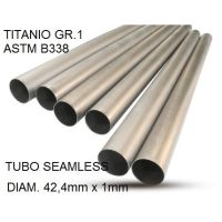 Escape compatible con Cafè Racer Cafè Racer 1-, Tubo titanio seamless D. 42,4mm X 1mm L.1000mm, 