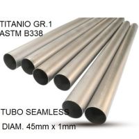 Escape compatible con Cafè Racer Cafè Racer 1-, Tubo titanio seamless D. 45mm X 1mm L.1000mm, 