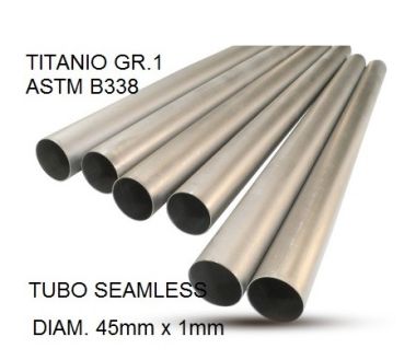 Escape compatible con Cafè Racer Cafè Racer 1-, Tubo titanio seamless D. 45mm X 1mm L.1000mm, 