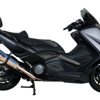 Escape compatible con Yamaha T-Max 500 2001-2011, Gpe Ann. titanium, Escape completo homologado y legal,con catalizador incluido db killer extraíble 