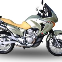 Escape compatible con Honda Transalp XL 650 V 2000-2006, Trioval, Escape legal, homologado, silenciador con db killer desmontable y tubo de conexión específico 