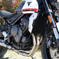 Escape compatible con Triumph Trident 660 2021-2024, M3 Inox , Escape completo racing, incluyendo colector y db killer desmontable, sin homologación 