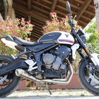 Escape compatible con Triumph Trident 660 2021-2024, Powercone Evo, Escape completo racing, incluyendo colector y db killer desmontable, sin homologación 