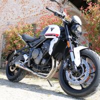 Escape compatible con Triumph Trident 660 2021-2024, Powercone Evo, Escape completo racing, incluyendo colector y db killer desmontable, sin homologación 