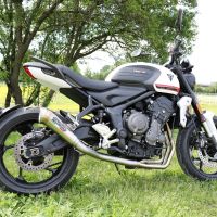 Escape compatible con Triumph Trident 660 2021-2024, Powercone Evo, Escape completo racing, incluyendo colector y db killer desmontable, sin homologación 