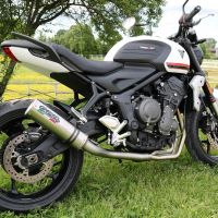 Escape compatible con Triumph Trident 660 2021-2024, M3 Inox , Escape completo racing, incluyendo colector y db killer desmontable, sin homologación 