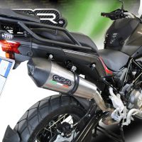 Escape compatible con Benelli Trk 502 X 2021-2024, GP Evo4 Titanium, Escape legal, homologado, silenciador con db killer desmontable y tubo de conexión específico 