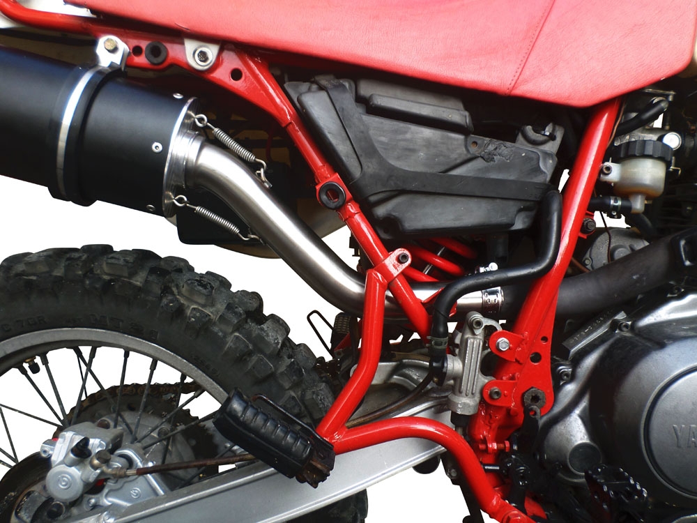Escape compatible con Yamaha Tt 600 1983-1997, Satinox , Escape legal, homologado, silenciador con db killer desmontable y tubo de conexión específico 